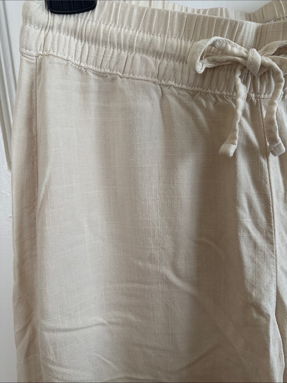 Ivory Drawstring Wide-Leg Pants - Picture 3 of 3